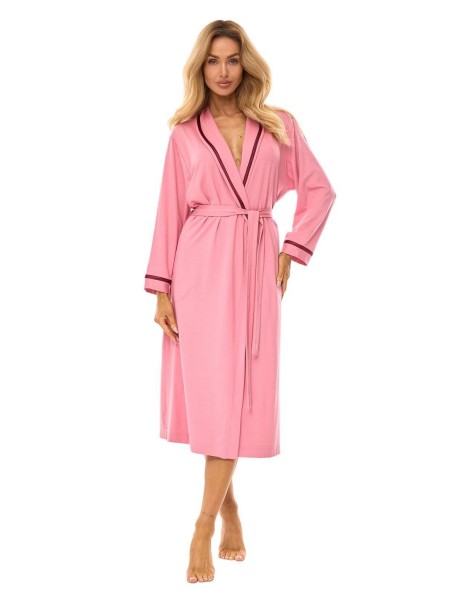 Szlafrok l&l 2506 długi m-2xl wiskoza damski L_L