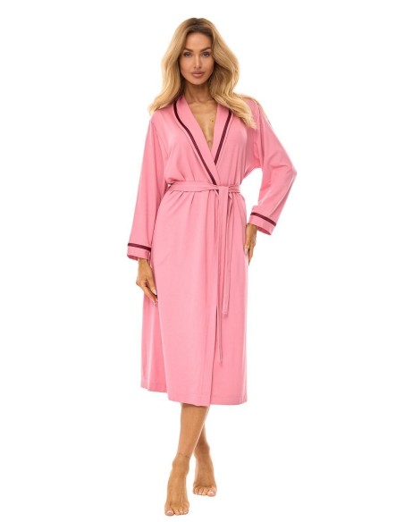 Szlafrok l&l 2506 długi m-2xl wiskoza damski L_L