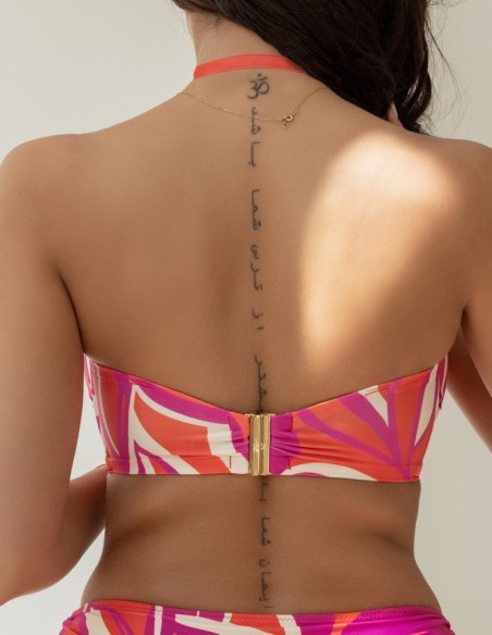 Biustonosz kąpielowy balkonette Krisline Twist, odpinane ramiączka