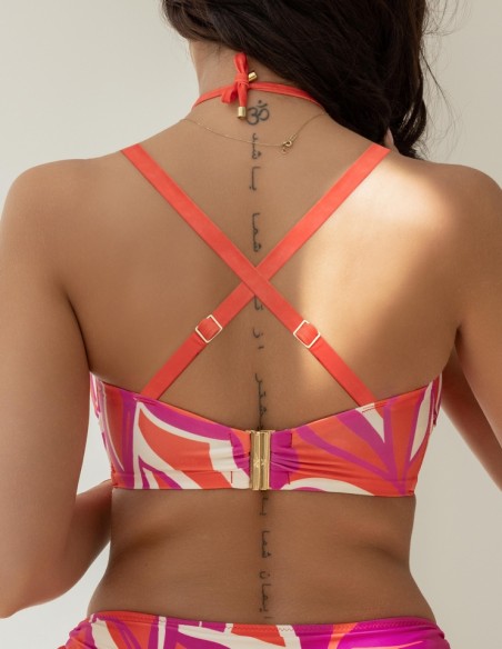 Biustonosz kąpielowy balkonette Krisline Twist, odpinane ramiączka