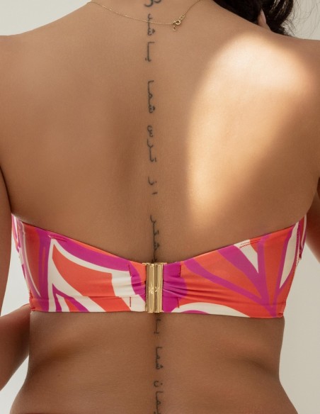 Biustonosz kąpielowy balkonette Krisline Twist, odpinane ramiączka