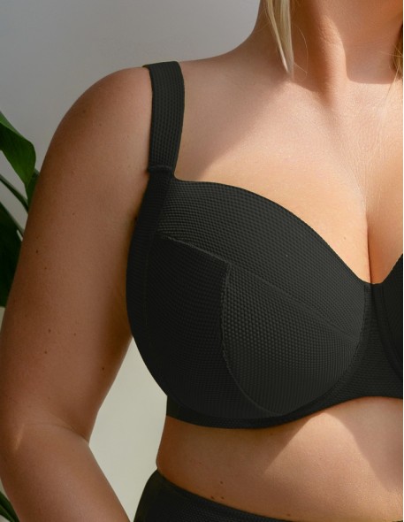 Bra bathing soft full cup Krisline Lemon black
