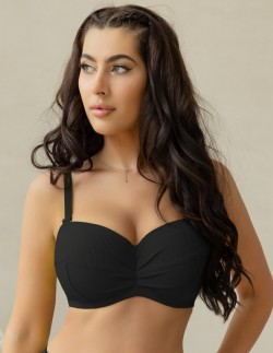 Biustonosz kąpielowy balkonette Krisline Lemon mhm czarny 