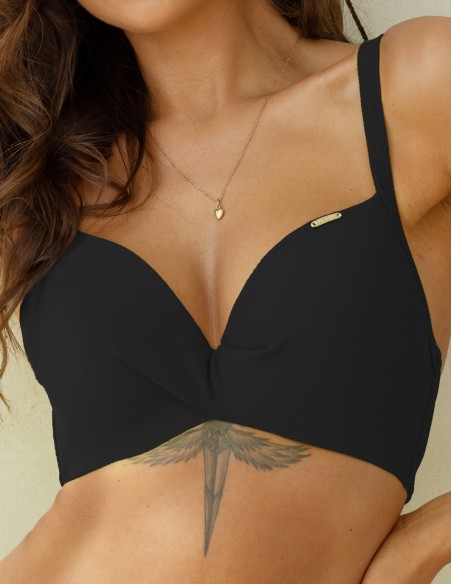 Biustonosz kąpielowy push up brassiere Krisline Lemon roma czarny 