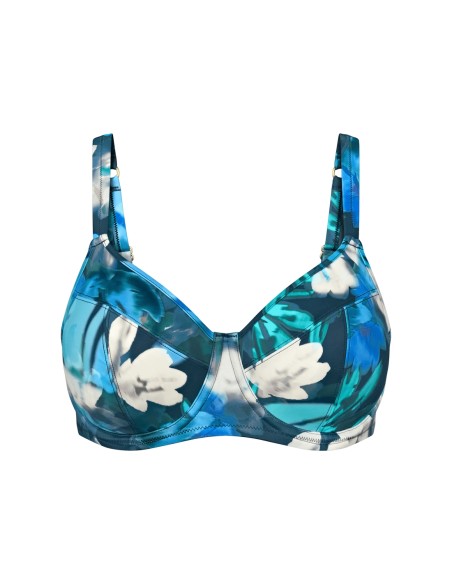 Góra bikinis with fiszbinami Triumph Summer Fleur In 02 turquoise