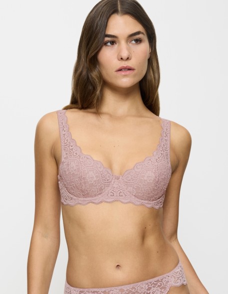 Biustonosz koronkowy Triumph Amourette Whp mauve rose