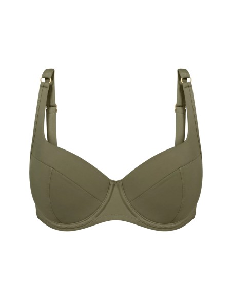 Biustonosz kąpielowy usztywniany Triumph Summer Twist Wp 02 sage green