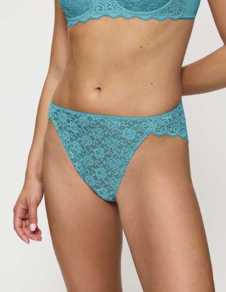 Figi koronkowe Triumph Amourette Highleg Tai quiet turquoise