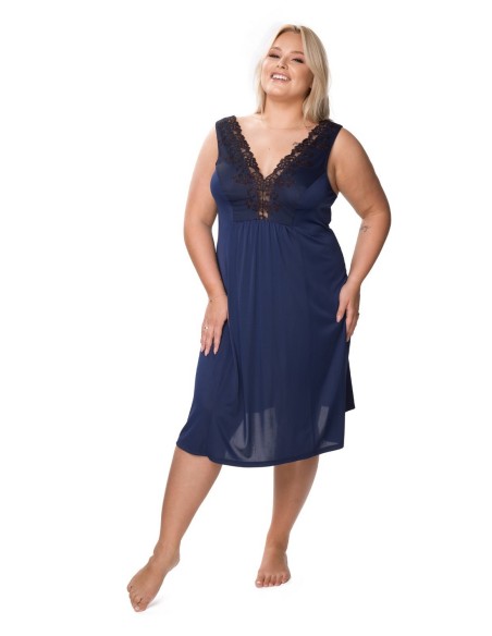 Atena nocna koszula damska na szerokich ramiączkach, Mewa 6350