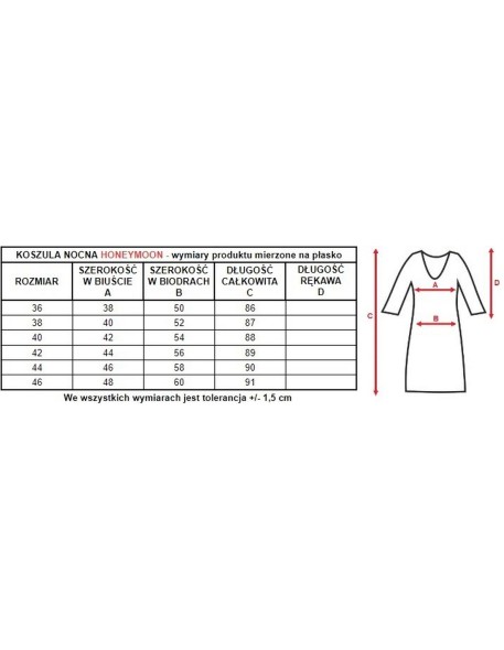 Biała koszula nocna Mewa Honeymoon 6300