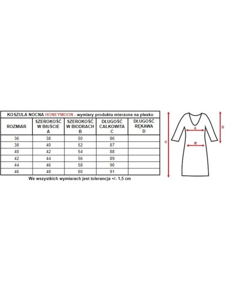 Biała koszula nocna Mewa Honeymoon 6300
