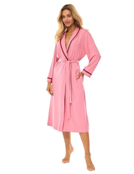 Szlafrok l&l 2506 długi m-2xl wiskoza damski L_L