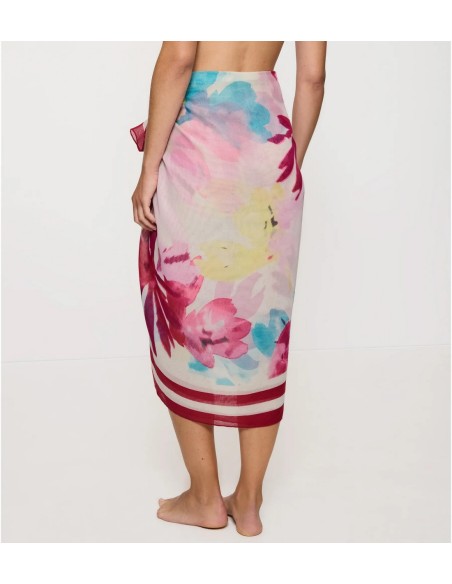 Triumph Beach Mywear Pareo white - pink