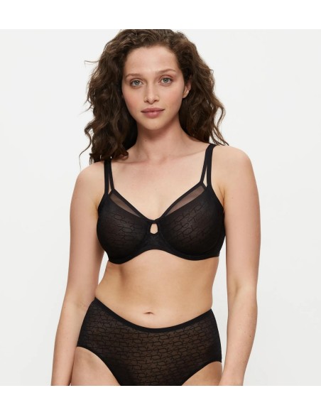 Biustonosz minimizer Triumph Signature Sheer W01 Ex czarny