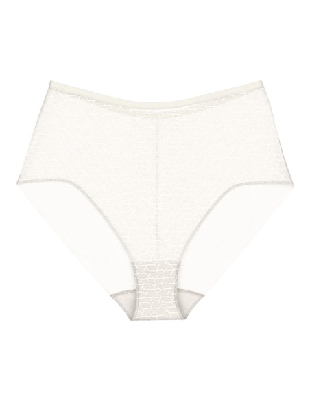 Majtki z wysokim stanem Triumph Signature Sheer Maxi Ex ecru white