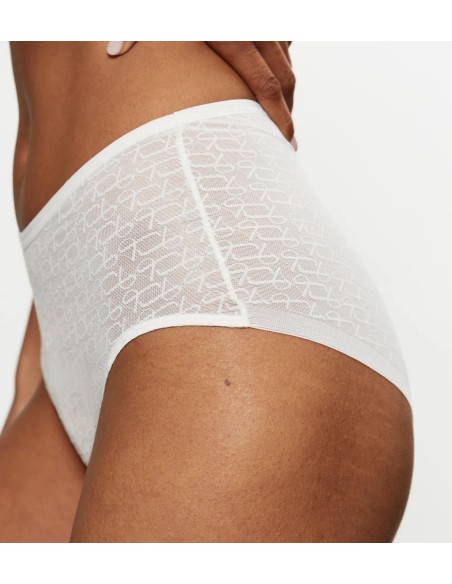 Majtki z wysokim stanem Triumph Signature Sheer Maxi Ex ecru white