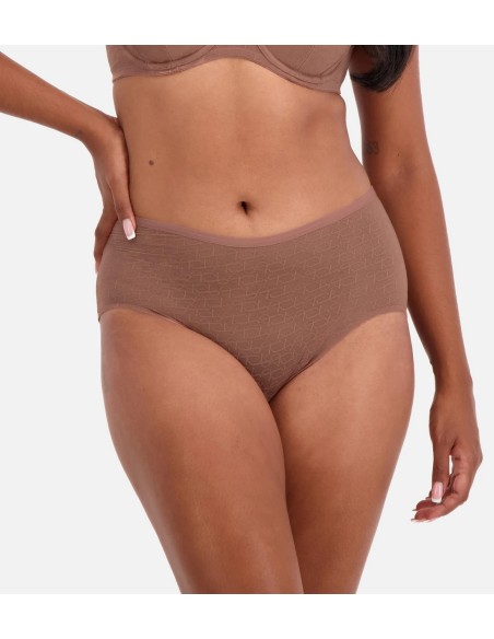 Majtki z wysokim stanem Triumph Signature Sheer Maxi Ex toasted almond