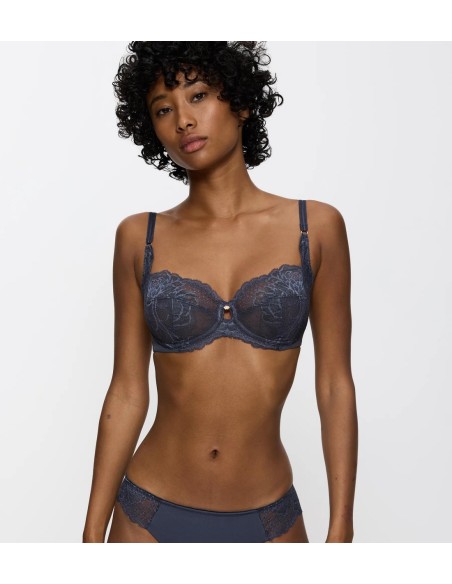Lace bra Triumph Wild Peony Florale W pebble grey