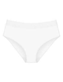 Majtki z wysokim stanem Triumph Feel Of Modal midi białe