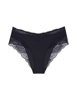 Majtki koronkowe Triumph Lift Smart Bandeau Maxi EX czarne