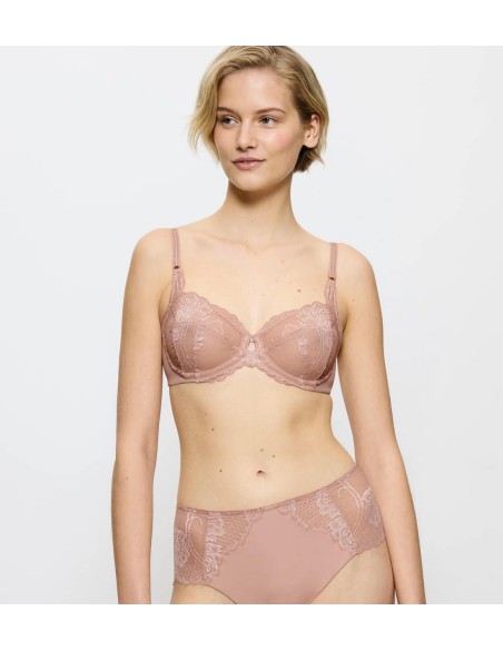 Biustonosz koronkowy Triumph Wild Peony Florale W pink pearl