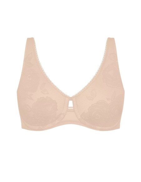 Biustonosz minimizer miękki Triumph Wild Rose Sensation W01 nude beige