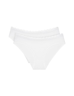 Figi damskie 2 pak Triumph Feel Of Cotton Tai 2P białe