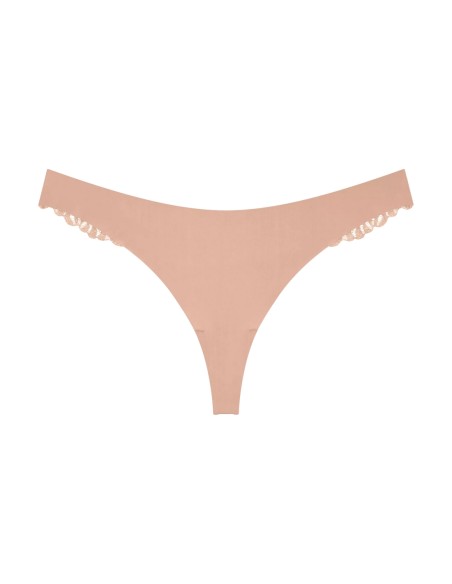 Thong Triumph - Pretty micro string neutral beige
