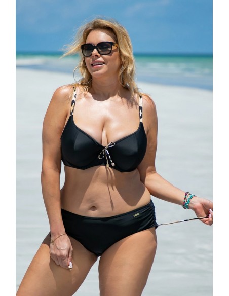 Two-piece swimsuit black with panterką elegancki briefs with wysokim stanem Primo