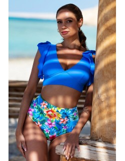 Dwuczęściowy kostium kąpielowy top z falbankami i majtki... 2