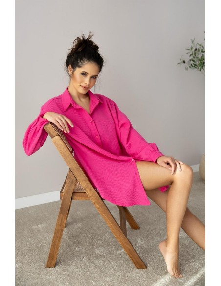 Koszula magenta dł/r muślin s-xl rozpinana Sensis