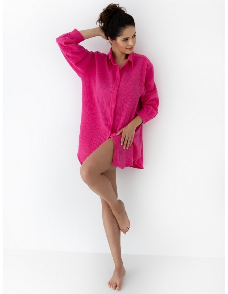 Koszula magenta dł/r muślin s-xl rozpinana Sensis