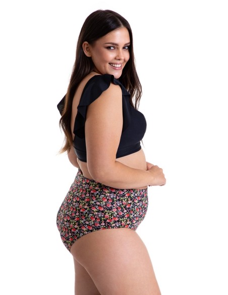 Two-piece swimsuit top with frills and panties with wysokim stanem Primo
