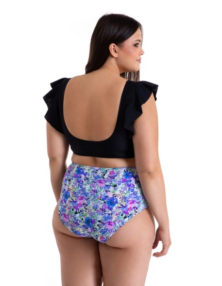 Dwuczęściowy kostium kąpielowy top z falbankami...