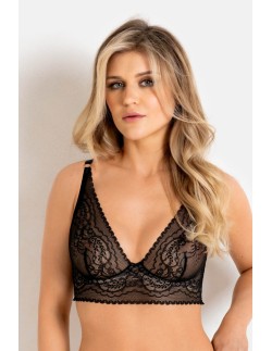 Biustonosz feel bralette long 19236 black Mediolano