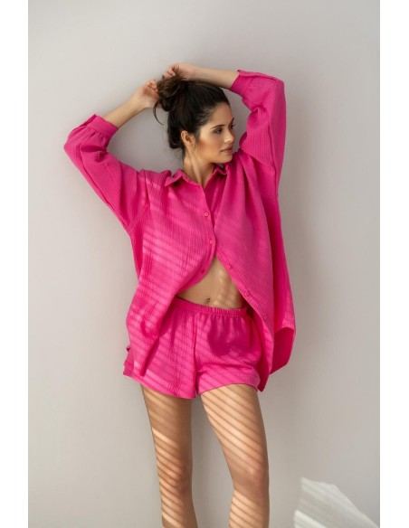 Komplet magenta dł/r muślin homewear s-xl rozpinany Sensis