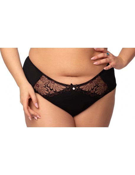 Tattoo czarno/miedziany N01- Niskie panties Nessa