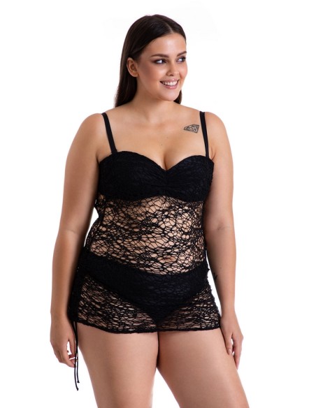 Perforated tankini with siatki padded miski and odpinane straps, classic briefs Primo