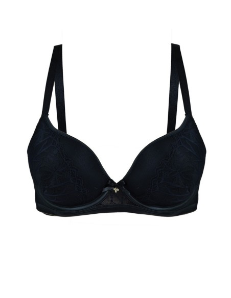 Biustonosz gabi push up 19240 black Mediolano