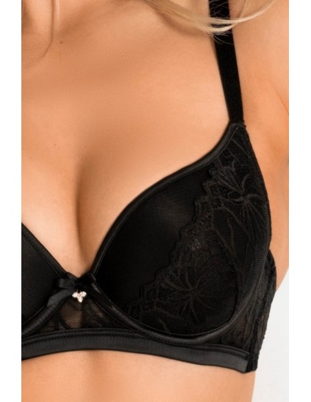 Biustonosz gabi push up 19240 black Mediolano