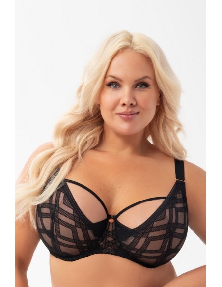 Black bra with fiszbinami Estelle Gorsenia K897