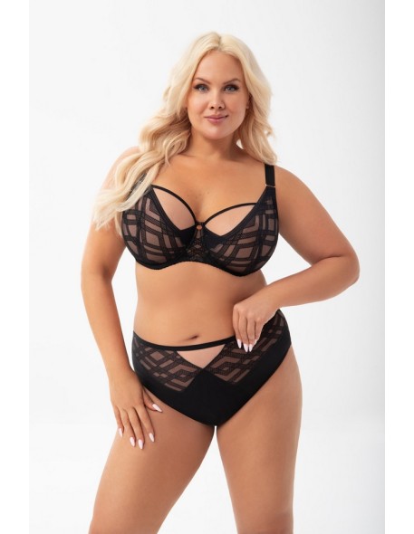 Black bra with fiszbinami Estelle Gorsenia K897