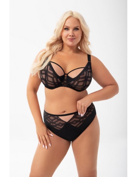 Black bra with fiszbinami Estelle Gorsenia K897