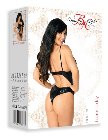 Czarne body koronkowe Lauren Beauty Night Fashion