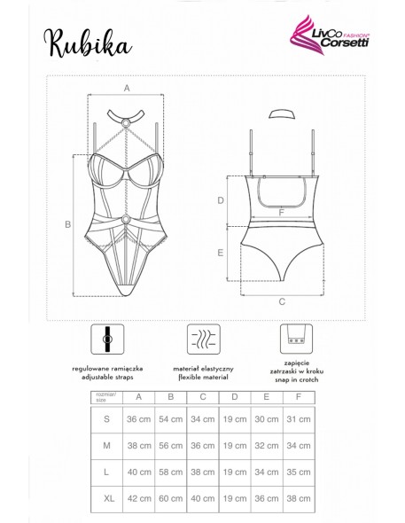 Rubika body black/czarne with chokerem livco...