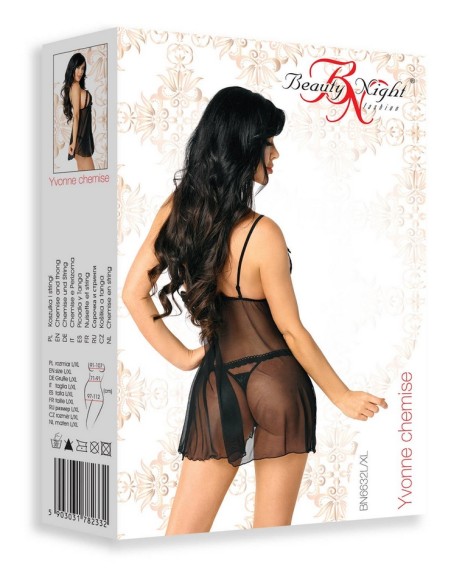 Prześwitująca koszulka nocna Yvonne Beauty Night Fashion