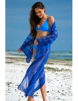 Pareo plażowe peniuar z szerokimi rękawami i wiązaniem w...