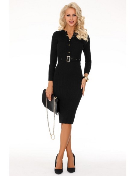 Anselmi dress women's pencil skirt with long sleeve black, Merribel fx1746