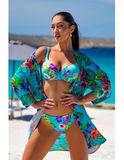 Narzutka pareo peniuar plażowy z szyfonu kolekcja mix &...