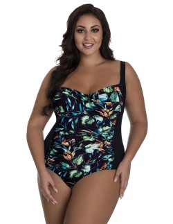 Jednoczęściowy wzorzysty kostium kąpielowy wyszczuplający...